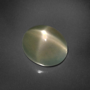 4,89 ctw natürlicher grüner Stern-Mondstein, Transparent, Transparent / Lichtdurchlässig