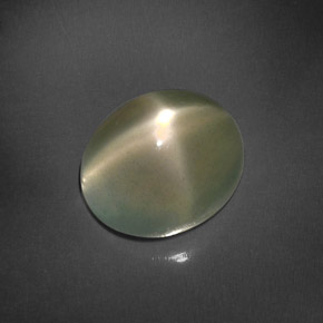 4,89 ctw natürlicher grüner Stern-Mondstein, Transparent, Transparent / Lichtdurchlässig