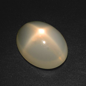 18,57 ctw natürlicher cream Stern-Mondstein, Oval Schliff, Lichtdurchlässig
