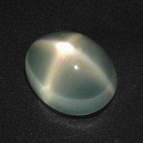 7,22 ctw natürlicher grüner Stern-Mondstein, Oval Schliff, Lichtdurchlässig
