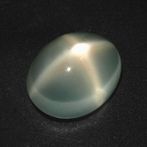 7,22 ctw natürlicher grüner Stern-Mondstein, Oval Schliff, Lichtdurchlässig