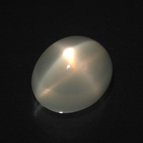 4,07 ctw natürlicher cream Stern-Mondstein, Oval Schliff, Lichtdurchlässig