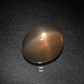 4,98 ctw natürlicher orangefarbener Stern-Mondstein, Oval Schliff, Lichtdurchlässig