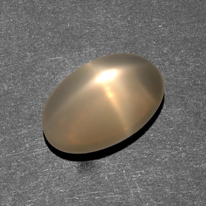 9,17 ctw natürlicher Creme Sternmondstein, Transparent, Transparent / Lichtdurchlässig