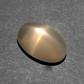 9,17 ctw natürlicher Creme Sternmondstein, Transparent, Transparent / Lichtdurchlässig