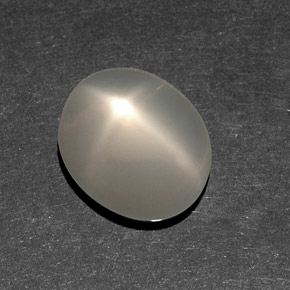 6,82 ctw natürlicher weißer Stern-Mondstein, Transparent, Transparent / Lichtdurchlässig
