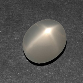 6,82 ctw natürlicher weißer Stern-Mondstein, Transparent, Transparent / Lichtdurchlässig
