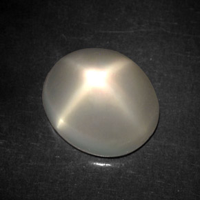 6,03 ctw natürlicher cream Stern-Mondstein, Transparent, Transparent / Lichtdurchlässig