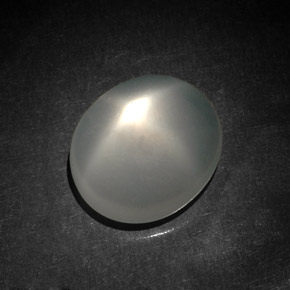 5,87 ctw natürlicher weißer Stern-Mondstein, Transparent, Transparent / Lichtdurchlässig