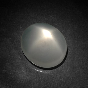 5,87 ctw natürlicher weißer Stern-Mondstein, Transparent, Transparent / Lichtdurchlässig