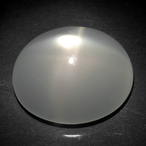 6,08 ctw natürlicher weißer Stern-Mondstein, Transparent, Transparent / Lichtdurchlässig