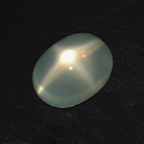 3,27 ctw natürlicher grüner Stern-Mondstein, Transparent, Transparent / Lichtdurchlässig