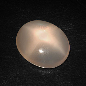 8,87 ctw natürlicher orangefarbener Stern-Mondstein, Transparent, Transparent / Lichtdurchlässig