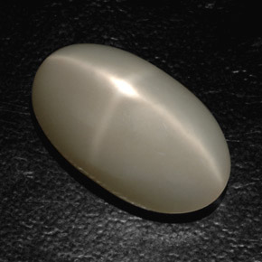 19,03 ctw natürlicher grauer Stern-Mondstein, Transparent, Transparent / Lichtdurchlässig
