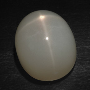 15,20 ctw natürlicher weißer Stern-Mondstein, Oval Schliff, Lichtdurchlässig