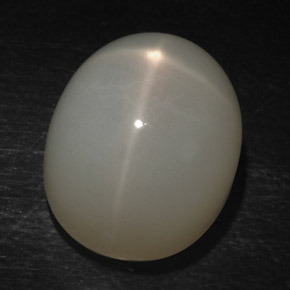 15,20 ctw natürlicher weißer Stern-Mondstein, Oval Schliff, Lichtdurchlässig