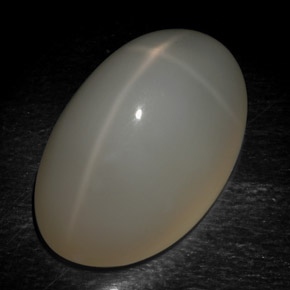 18,99 ctw natürlicher weißer Stern-Mondstein, Oval Schliff, Lichtdurchlässig