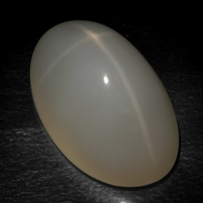 18,99 ctw natürlicher weißer Stern-Mondstein, Oval Schliff, Lichtdurchlässig