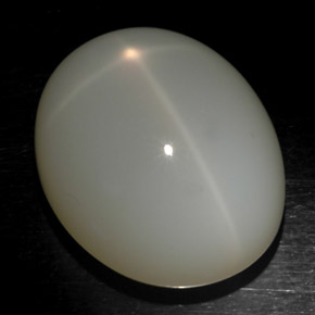 21,71 ctw natürlicher weißer Stern-Mondstein, Oval Schliff, Lichtdurchlässig
