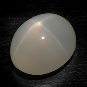 17,54 ctw natürlicher weißer Stern-Mondstein, Transparent, Transparent / Lichtdurchlässig