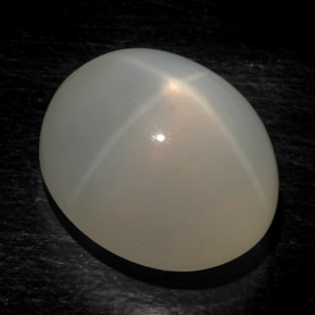 17,54 ctw natürlicher weißer Stern-Mondstein, Transparent, Transparent / Lichtdurchlässig