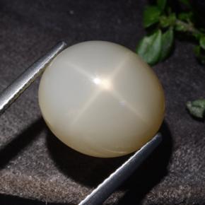 10,60 ctw natürlicher cream Stern-Mondstein, Oval Schliff, Lichtdurchlässig