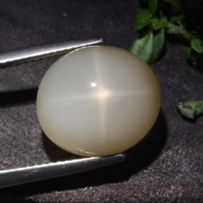10,60 ctw natürlicher cream Stern-Mondstein, Oval Schliff, Lichtdurchlässig