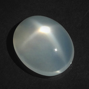 8,36 ctw natürlicher weißer Stern-Mondstein, Oval Schliff, Transparent