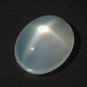 8,36 ctw natürlicher weißer Stern-Mondstein, Oval Schliff, Transparent