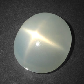 17,93 ctw natürlicher weißer Stern-Mondstein, Transparent, Transparent / Lichtdurchlässig