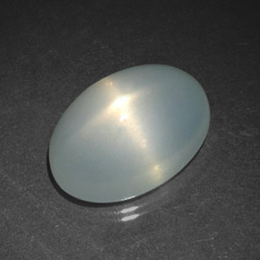 9,84 ctw natürlicher weißer Stern-Mondstein, Transparent, Transparent / Lichtdurchlässig