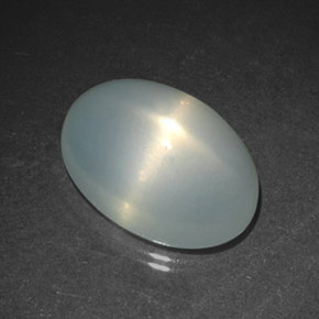 9,84 ctw natürlicher weißer Stern-Mondstein, Transparent, Transparent / Lichtdurchlässig