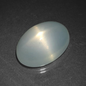 9,84 ctw natürlicher weißer Stern-Mondstein, Transparent, Transparent / Lichtdurchlässig