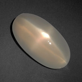 6,47 ctw natürlicher orangefarbener Stern-Mondstein, Transparent, Transparent / Lichtdurchlässig