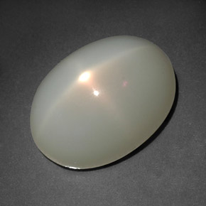 12,41 ctw natürlicher weißer Stern-Mondstein, Transparent, Transparent / Lichtdurchlässig