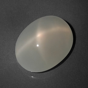 7,39 ctw natürlicher weißer Stern-Mondstein, Transparent, Transparent / Lichtdurchlässig