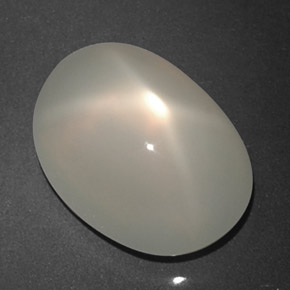 8,23 ctw natürlicher weißer Stern-Mondstein, Transparent, Transparent / Lichtdurchlässig