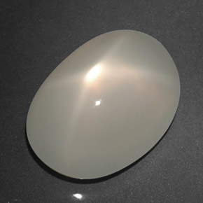 8,23 ctw natürlicher weißer Stern-Mondstein, Transparent, Transparent / Lichtdurchlässig