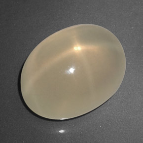 5,37 ctw natürlicher cream Stern-Mondstein, Transparent, Transparent / Lichtdurchlässig