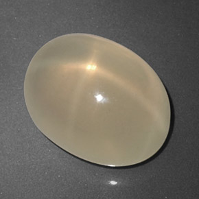 5,37 ctw natürlicher cream Stern-Mondstein, Transparent, Transparent / Lichtdurchlässig