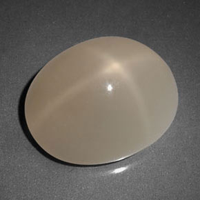 8,28 ctw natürlicher grauer Stern-Mondstein, Transparent, Transparent / Lichtdurchlässig