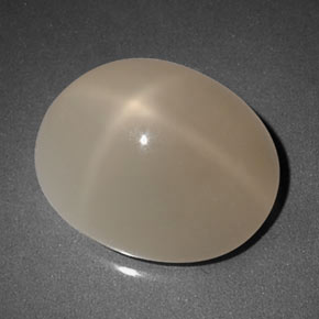8,28 ctw natürlicher grauer Stern-Mondstein, Transparent, Transparent / Lichtdurchlässig