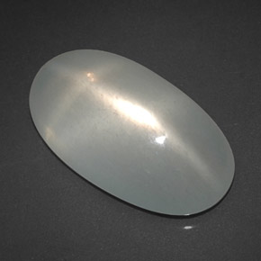 7,24 ctw natürlicher weißer Stern-Mondstein, Transparent, Transparent / Lichtdurchlässig