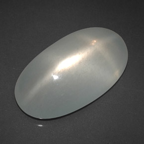 7,24 ctw natürlicher weißer Stern-Mondstein, Transparent, Transparent / Lichtdurchlässig