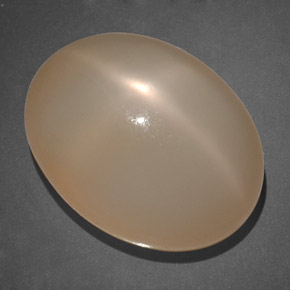 19,69 ctw natürlicher orangefarbener Stern-Mondstein, Transparent, Transparent / Lichtdurchlässig