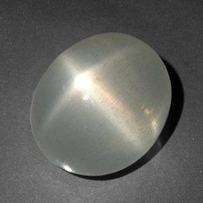 14,11 ctw natürlicher weißer Stern-Mondstein, Transparent, Transparent / Lichtdurchlässig