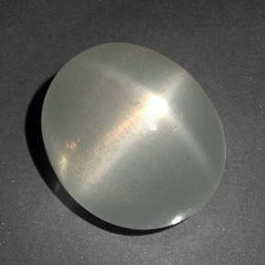 14,11 ctw natürlicher weißer Stern-Mondstein, Transparent, Transparent / Lichtdurchlässig