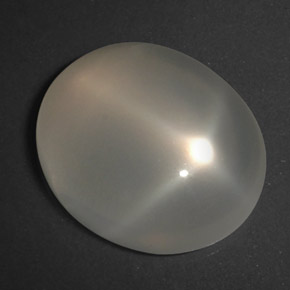 4,43 ctw natürlicher weißer Stern-Mondstein, Oval Schliff, Transparent