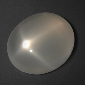4,43 ctw natürlicher weißer Stern-Mondstein, Oval Schliff, Transparent