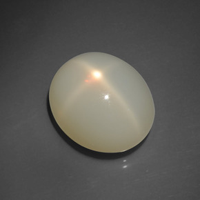 16,96 ctw natürlicher weißer Stern-Mondstein, Oval Schliff, Lichtdurchlässig